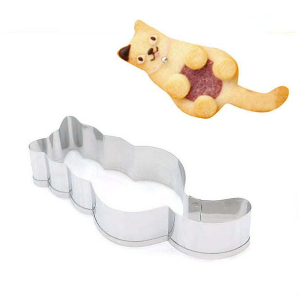 Lovely Cat Shape Cookie Cutter Stainless Steel Cake Mold DIY Fondant Tool LP